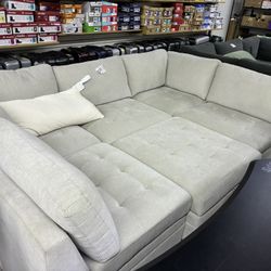 Modular 6 Piece Fabric Sofa 