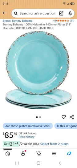 Tommy bahama Plastic plates