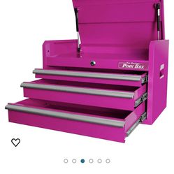 The Original Pink Box 3 Drawer Tool Chest With Lid