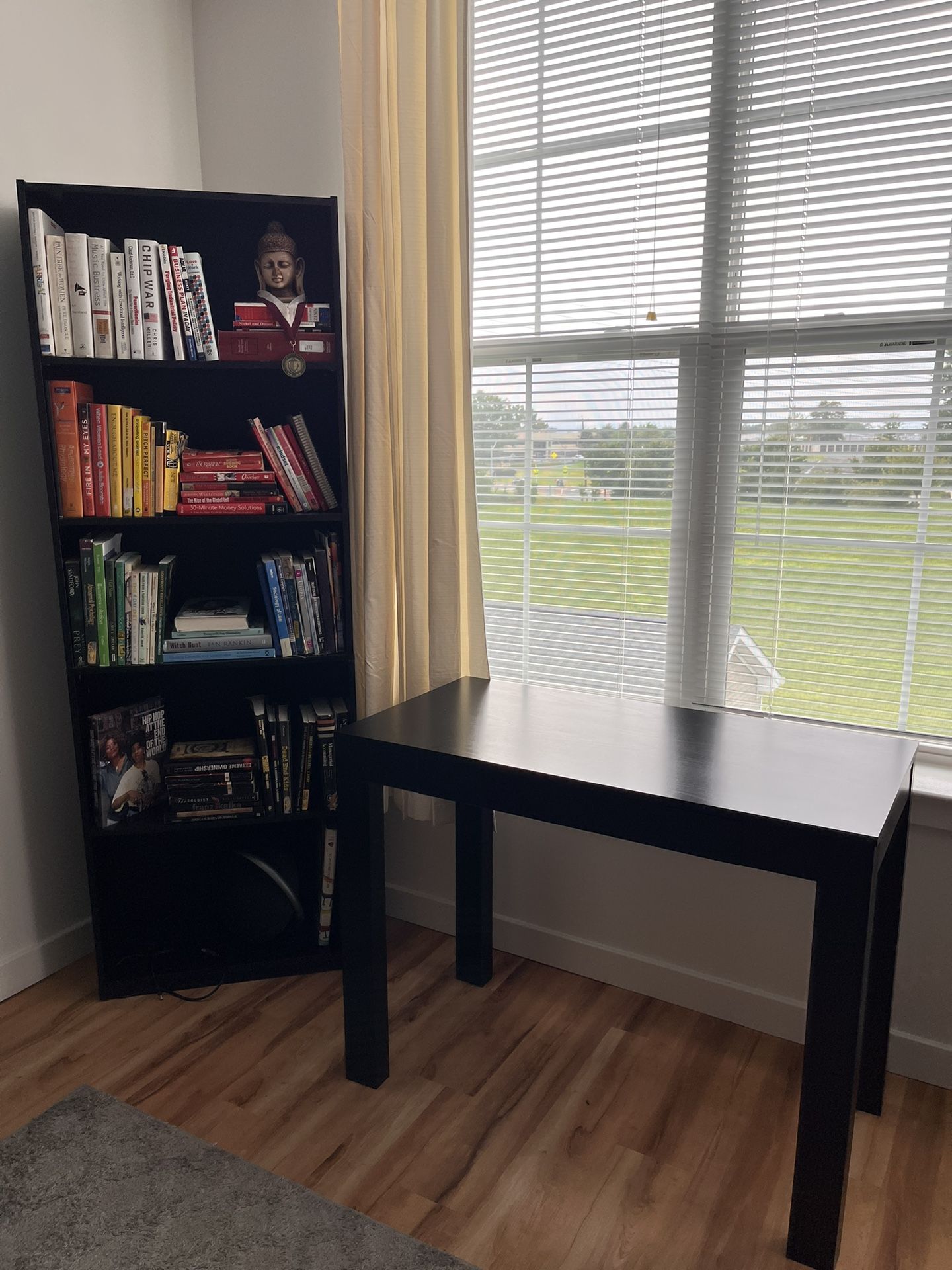 Black mainstays Bookshelf and desk Set $60