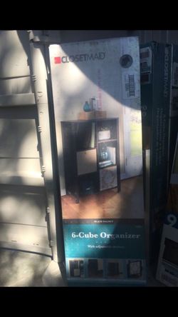 Closet Maid 6 cube wooden organizer shelf - black walnut color