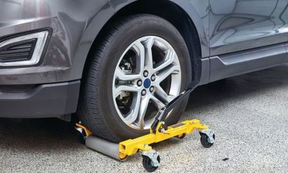 4 Wheel Dollies — Barely Used! Storage Rack Included