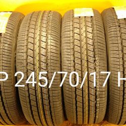 4 New Tires For Sale 245/70/17 We Service Motorcycle Tires