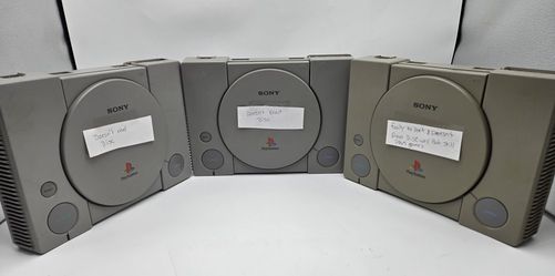Lot Of (3) Sony PlayStation 1 PS1 System Only SCPH-5501 *Great For XStation Mod*