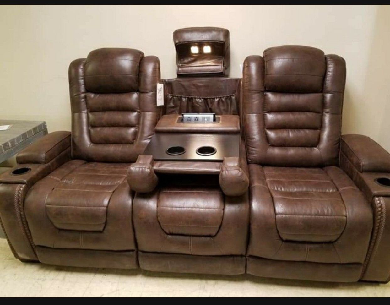 Backtrack Power Reclining Sofa With Adjustable Headrest 🫵 Bran New ☄️ Living Room✅ Financing Options🤩