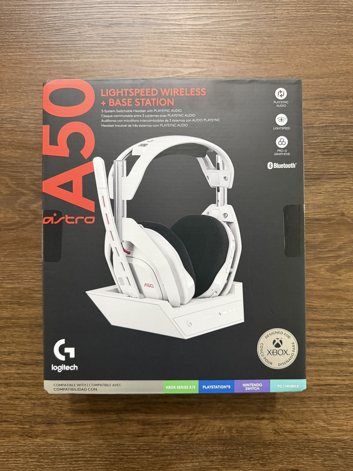 NEW Logitech Astro A50 Lightspeed Wireless Gaming Headset with Base Station - White