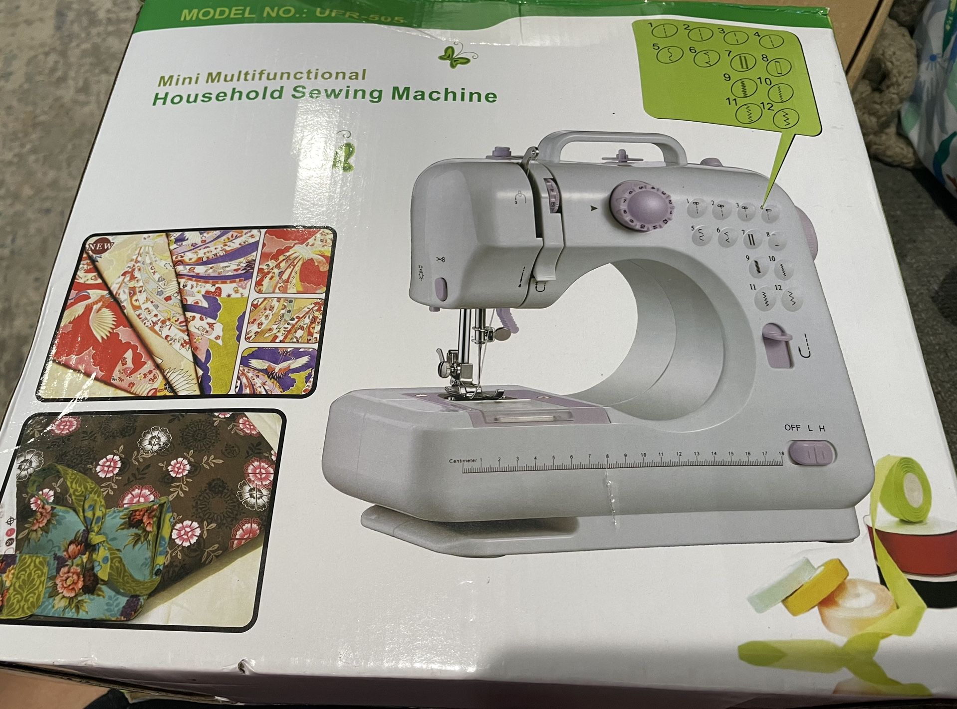 JUCVNB Mini Sewing Machine for Beginners and Kids Sewing Machines with Reverse Sewing and 12 Built in Stitches Portable Sewing Machine with 27 Piece