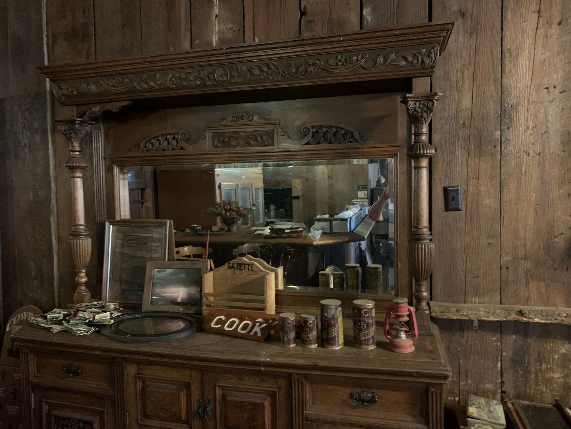 Antique hutch or buffet