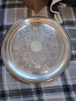 Antique Silver Serving Tray
