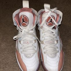 Jordan Jumpman Two Trey Basketball Shoes Red Stardust/White/Sky Mauve US 8.5