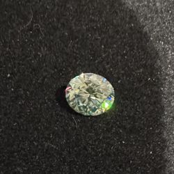 Moissanite  6.5mm Round  1ctw -ice Blue