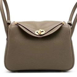 Hermes Lindy Etaupe Shoulder Bag Purse Handbag 