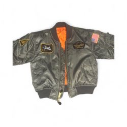 Boys Military Bomber Jacket Size 10 L