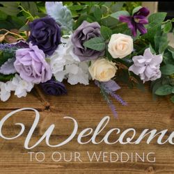 Artificial Flower Wedding Garlands - Lavender, Purple, & Cream