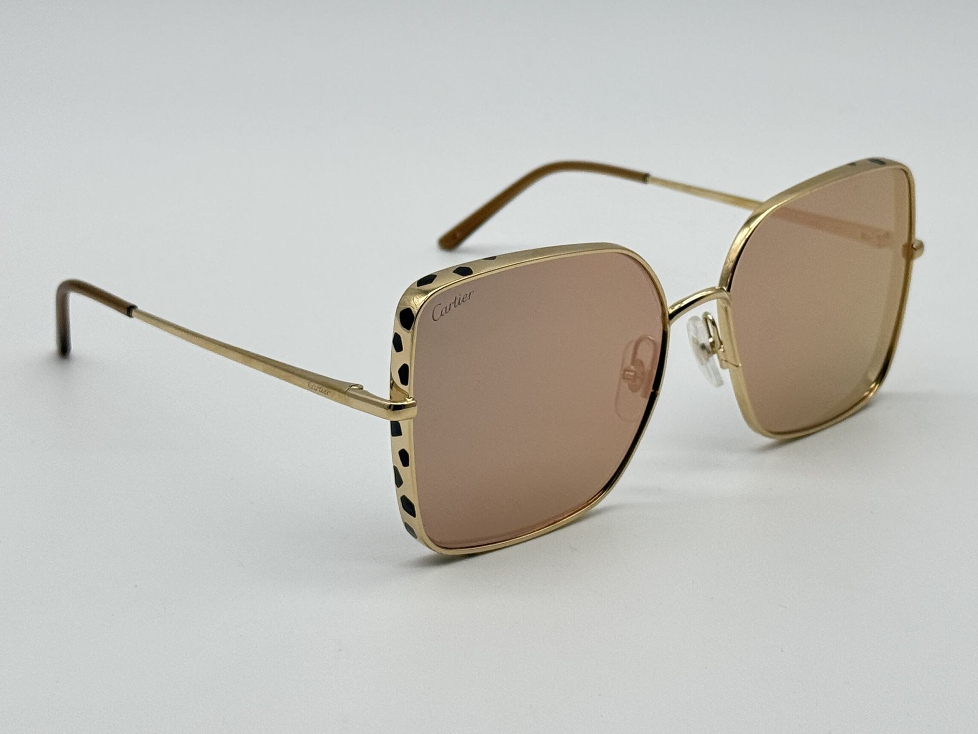 PANTHERE DE CARTIER SQUARE GOLD/GRAY SUNGLASSES CT0299S NEW 100% GENUINE ~$1475
