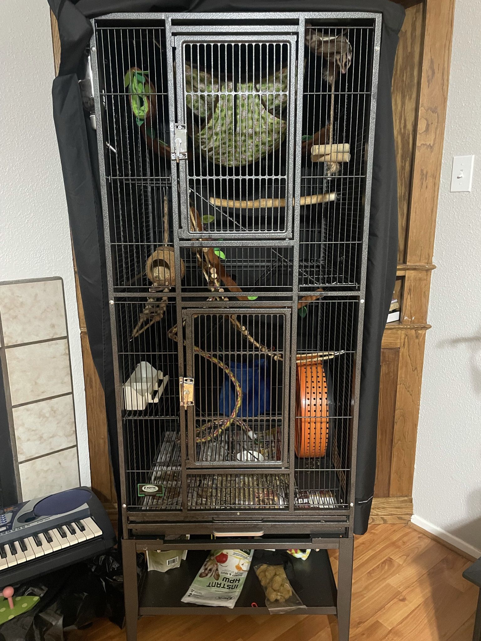 Sugar Glider Cage Set Up 