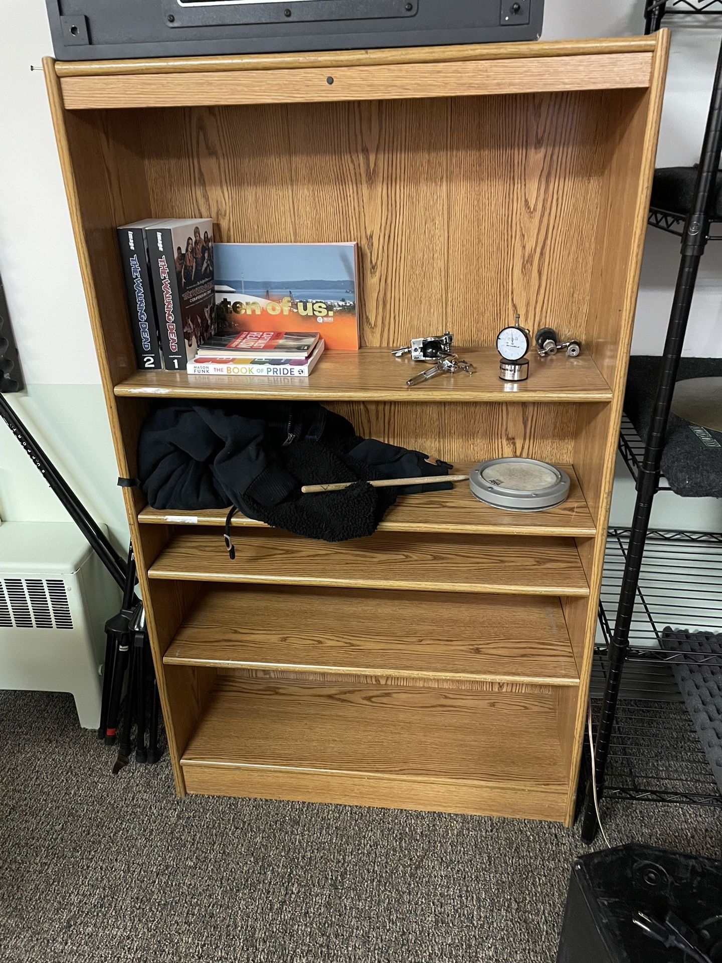 2x Oak Bookshelves