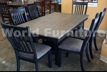 Free Delivery! Farmhouse Dining Set Gray Top