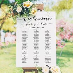 Seating chart party wedding decor 20x30 welcome sign