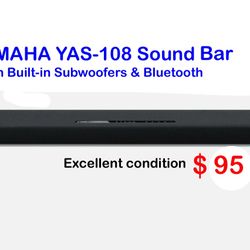 YAMAHA YAS-108 Sound Bar  - Excellent 