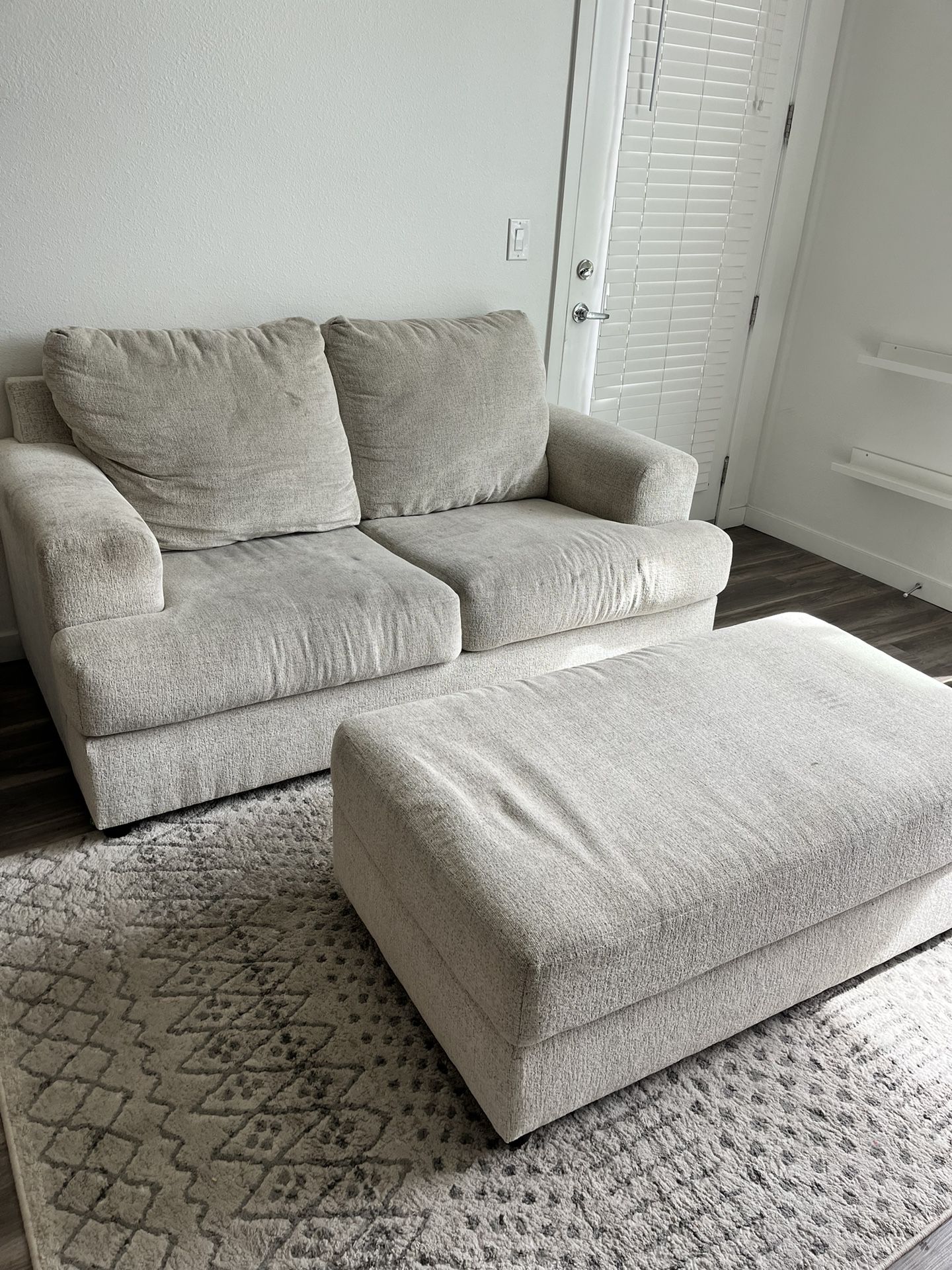 Loveseat, Ottoman And Matching Chair