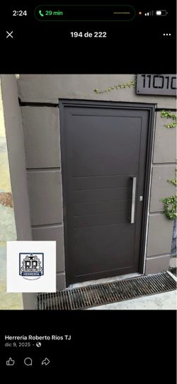 Modern Steel Entry Door with Handle