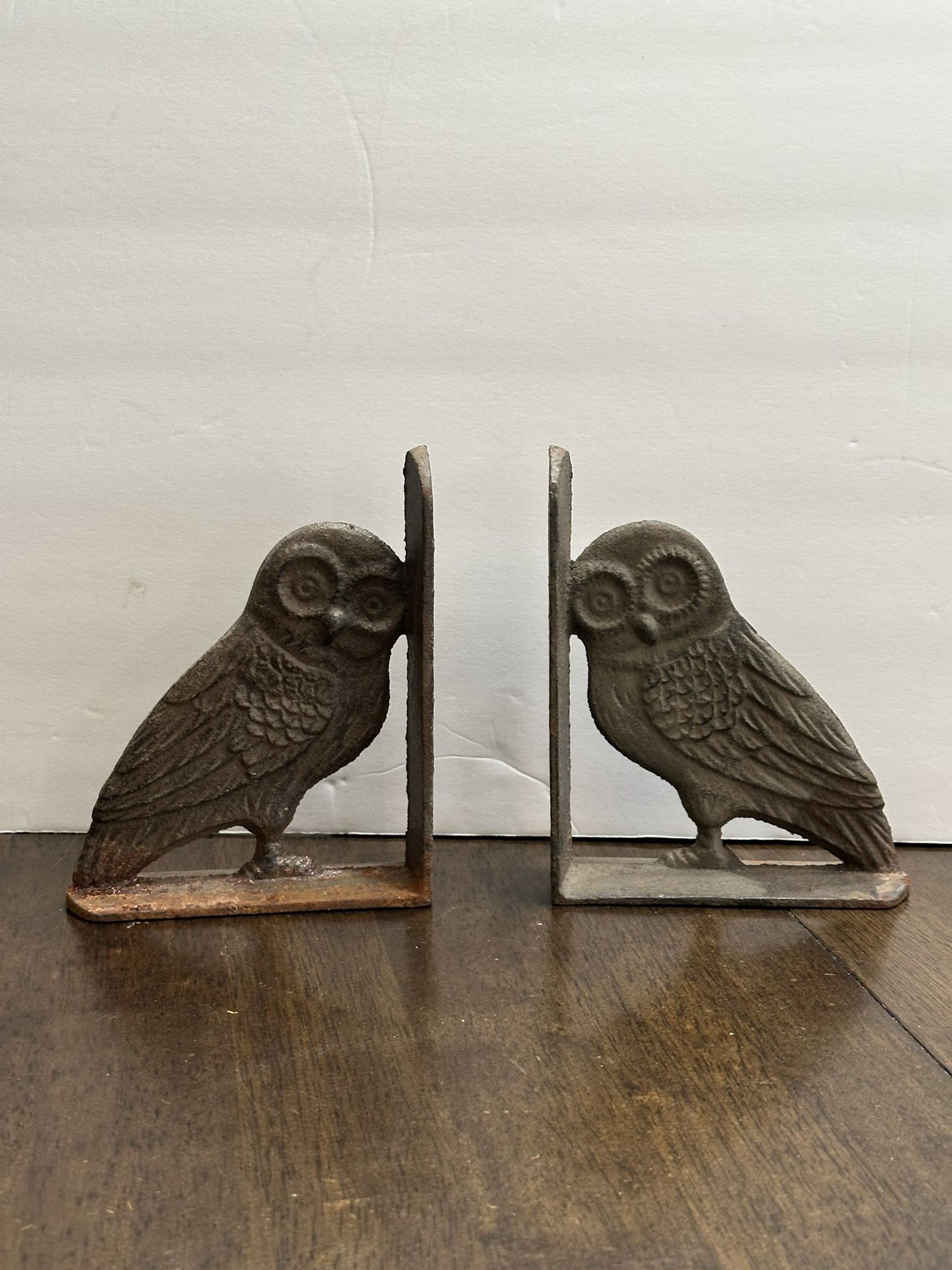 Cast Iron Owl Book Ends.