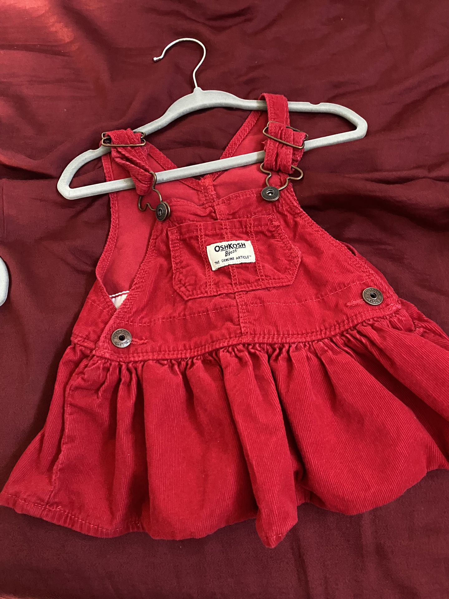 Red Overall Dress 