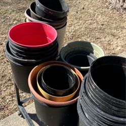 Flower Pot Lot Large Pots