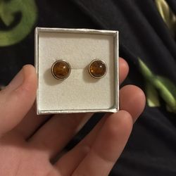 amber earrings