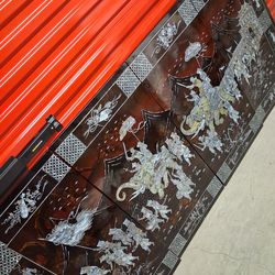 Vietnamese 3'x18 hand carved mother of pearl..4 Pc Art Panels sets...$280 each