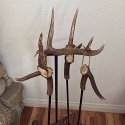 Deer Antler Fireplace Set