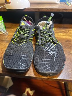 Black and Neon Green Water Shoes