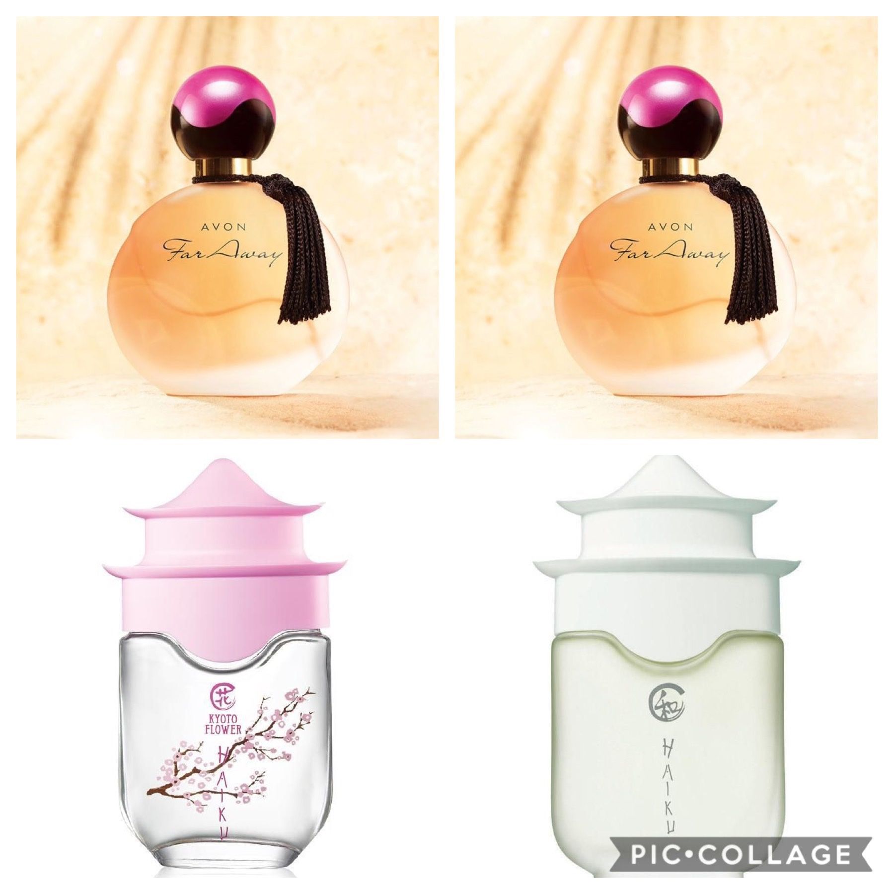 2 Avon Far Away Perfume, 1 Haiku & 1 Haiku Kyoto Flower perfumes