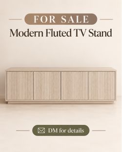 Modern Fluted TV Stand