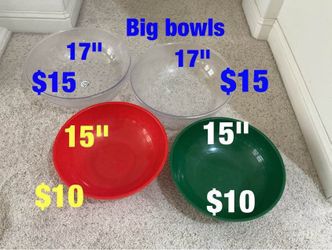 Big  plastic  bowls  -  $15 each