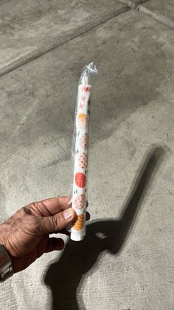 Decorative Taper Candle with Floral Pattern