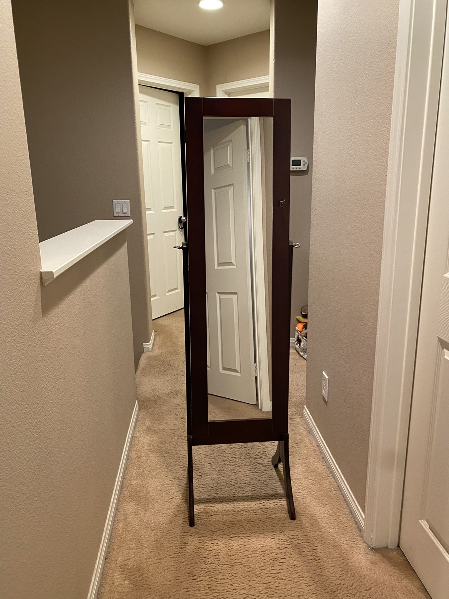 Dark Brown Jewelry / Mirror Stand