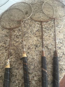 Vintage badminton rackets lot of 4