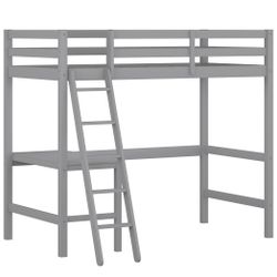 Gray Loft Bed. Desk not included