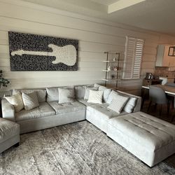 Havertys Sectional Sofa & Ottoman 