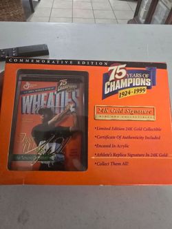 1999 tiger wood 75 years signature wheaties box of champions 24k
