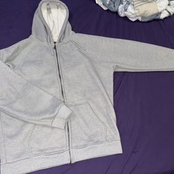 Hollister Comfort-Fit Men’s Heather Grey Fleece Sweater