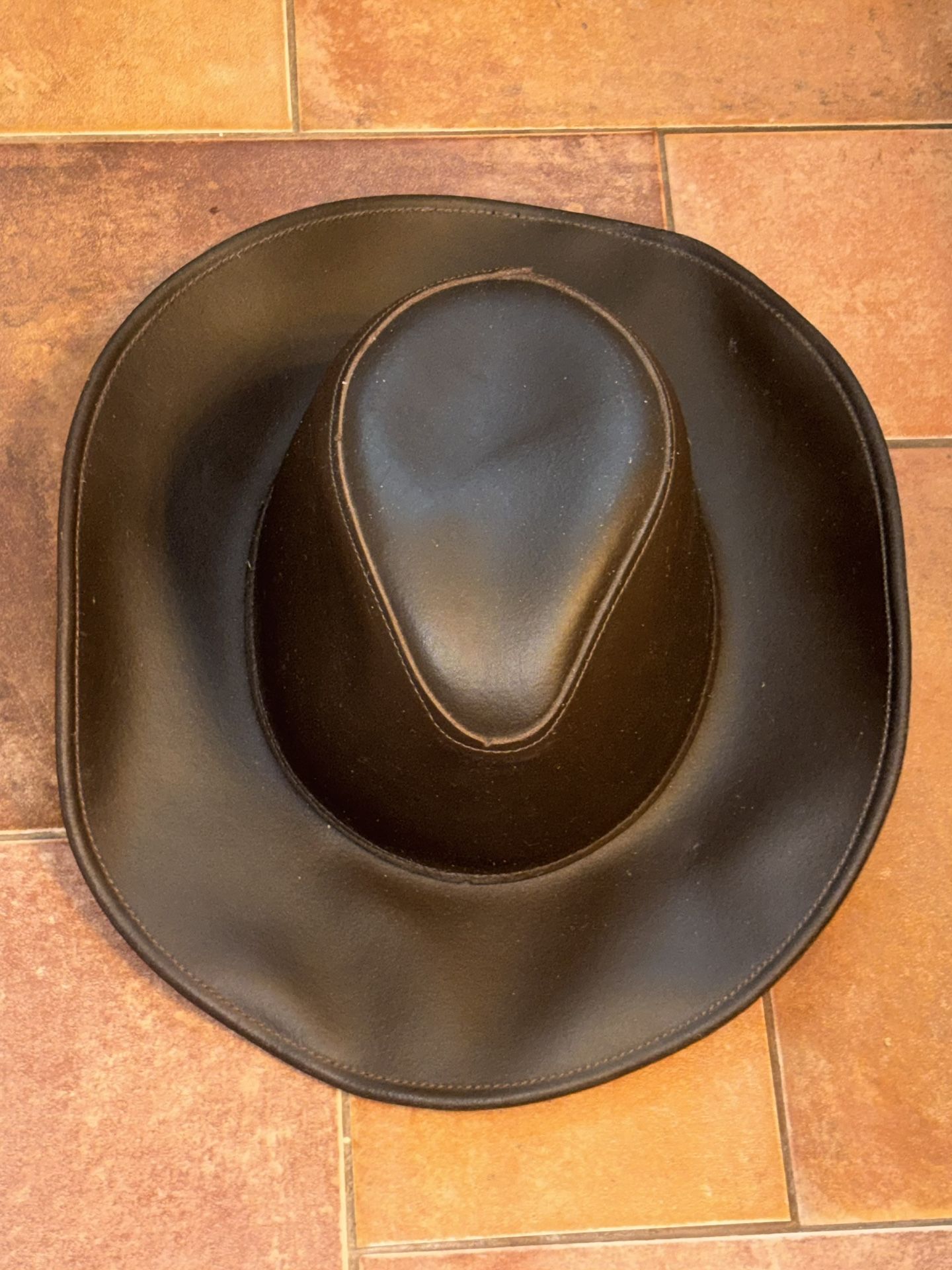 Leather Cowboy Hat Large
