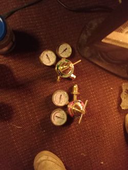 Acetylene And Oxygen Brass Gauges