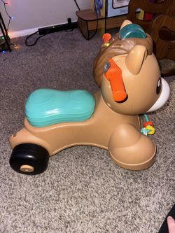 Fisher-Price Walk Bounce & Ride Pony Baby Walker and Ride-on Learning Toy with Music and Lights