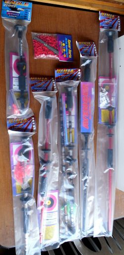 New Ninja .4 caliper blowguns 5 sizes w/darts & manufacturers lifetime warranty