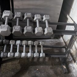 Dumbells And Rack $225