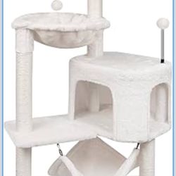  39.4'' Cat Tree with Cat Condo and Big Hammock,