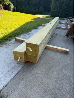 pressure-treated lumber posts